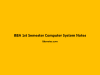 BBA 1st Semester Computer System Notes BBA 1st Semester Computer System Notes