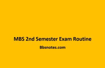 MBS 2nd Semester Exam Routine MBS 2nd Semester Exam Routine