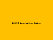 BBA 5th Semester Exam Routine 2079 BBA 5th Semester Exam Routine 2079