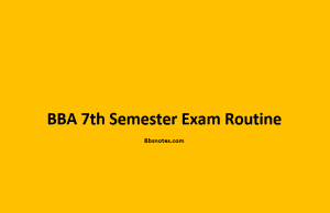 BBA 7th Semester Exam Routine 2079 BBA 7th Semester Exam Routine 2079