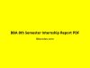 BBA 8th Semester Internship Report PDF BBA 8th Semester Internship Report PDF