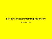 BBA 8th Semester Internship Report PDF BBA 8th Semester Internship Report PDF
