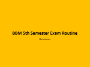 BBM 5th Semester Exam Routine 2079 BBM 5th Semester Exam Routine