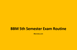 BBM 5th Semester Exam Routine 2079 BBM 5th Semester Exam Routine