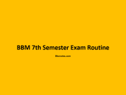 BBM 7th Semester Exam Routine 2079 BBM 7th Semester Exam Routine