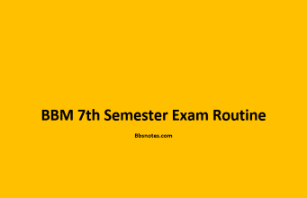 BBM 7th Semester Exam Routine 2079 BBM 7th Semester Exam Routine