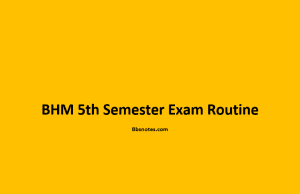 BHM 5th Semester Exam routine 2079 BHM 5th Semester Exam routine