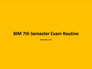 BIM 7th Semester Exam Routine 2079 BIM 7th Semester Exam Routine
