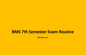 BMS 7th Semester Exam Routine 2079 BMS 7th Semester Exam Routine 2079