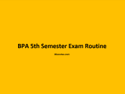 BPA 5th Semester Exam Routine 2079 BPA 5th Semester Exam Routine 2079