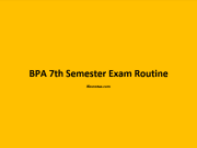 BPA 7th Semester Exam Routine 2079 BPA 7th Semester Exam Routine 2079