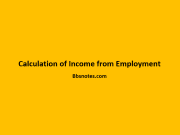 Calculation of Income from Employment Calculation of Income from Employment