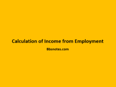Calculation of Income from Employment Calculation of Income from Employment