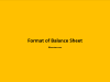 Format of Balance Sheet Format of Balance Sheet