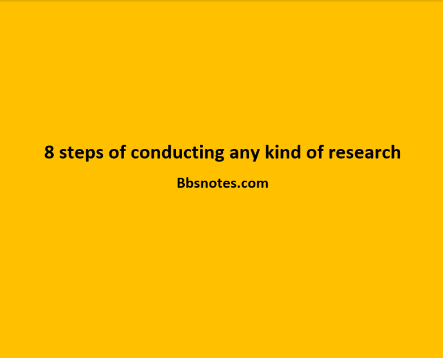 8 steps of conducting any kind of research