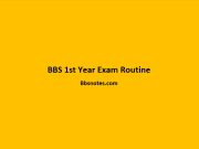 BBS 1st Year Exam Routine 2080 BBS 1st Year Exam Routine 2079