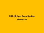 BBS 4th Year Exam Routine 2079 BBS 4th Year exam routine