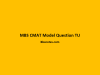 MBS CMAT Model Question TU MBS CMAT Model Question TU