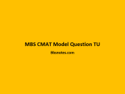 MBS CMAT Model Question TU MBS CMAT Model Question TU