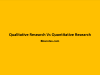 Qualitative Research Vs Quantitative Research Qualitative Research Vs Quantitative Research
