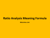 Ratio Analysis Meaning Formula Ratio Analysis Meaning Formula