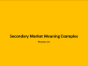 Secondary Market Meaning Examples Secondary Market Meaning Examples