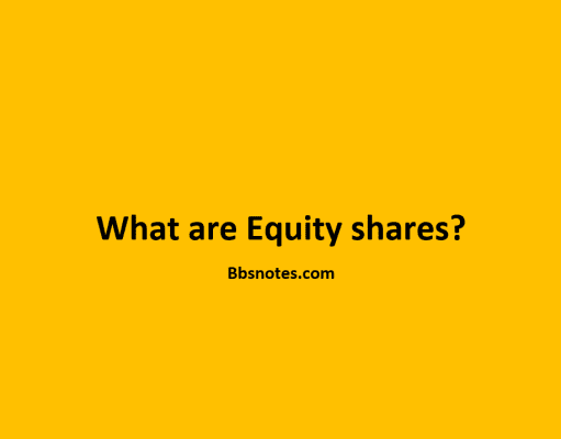 What are Equity shares? What are Equity shares