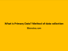 What is Primary Data? Method of data collection What is Primary Data Method of data collection