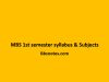 MBS 1st semester syllabus MBS 1st semester syllabus