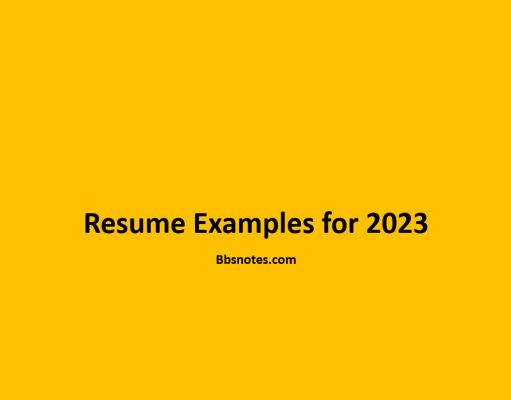 Resume Examples for 2023 Resume Examples for 2023