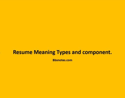 Resume Meaning Types and component Resume Meaning Types and component