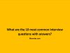 What are the 10 most common interview questions with answers? What are the 10 most common interview questions with answers