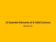12 Essential Elements of A Valid Contract 12 Essential Elements of A Valid Contract