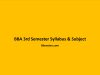 BBA 3rd Semester Syllabus and Subjects BBA 3rd Semester Syllabus and Subjects