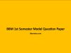 BBM 1st Semester Model Question Paper BBM 1st Semester Model Question Paper