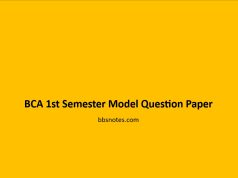 BCA 1st Semester Model Question Paper BCA 1st Semester Model Question Paper