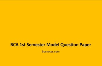 BCA 1st Semester Model Question Paper BCA 1st Semester Model Question Paper