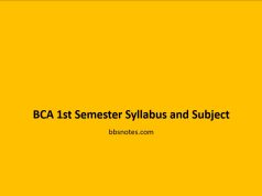 BCA 1st Semester Syllabus and Subject BCA 1st Semester Syllabus and Subject