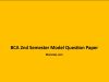 BCA 2nd Semester Model Question Paper BCA 2nd Semester Model Question Paper