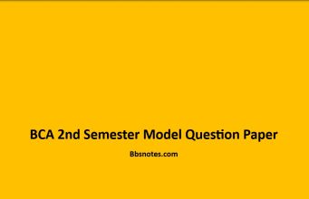 BCA 2nd Semester Model Question Paper BCA 2nd Semester Model Question Paper