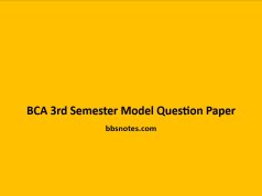 BCA 3rd Semester Model Question Paper BCA 3rd Semester Model Question Paper