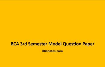 BCA 3rd Semester Model Question Paper BCA 3rd Semester Model Question Paper