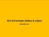 BCA 3rd Semester Syllabus & subject BCA 3rd Semester Syllabus & subject