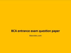 BCA entrance exam question paper BCA entrance exam question paper