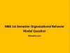 MBS 1st Semester Organizational Behaviour Model Question MBS 1st Semester Organizational Behaviour Model Question