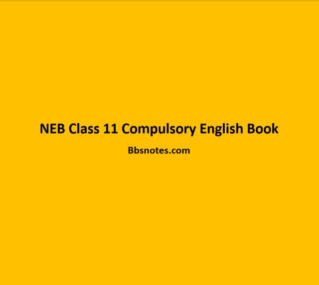 NEB Class 11 Compulsory English Book