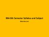 BBA 8th Semester Syllabus and Subject BBA 8th Semester Syllabus and Subject