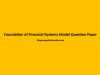 BBS 3rd Year Foundation of Financial Systems Model Question BBS 3rd Year Foundation of Financial Systems Model Question