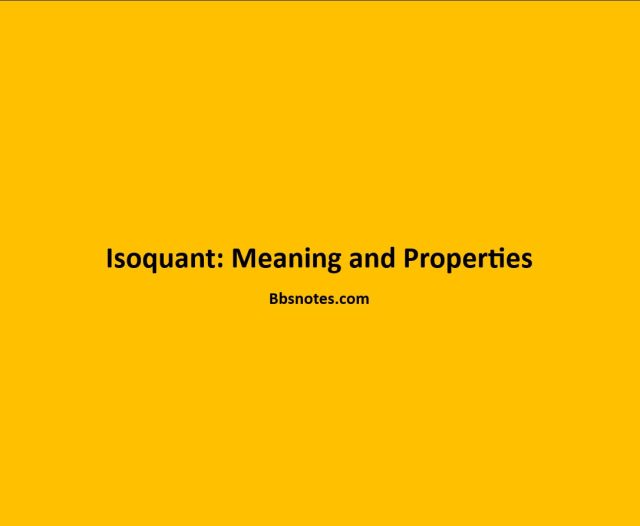 Isoquant Meaning and Properties