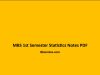 MBS 1st Semester Statistics Notes PDF MBS 1st Semester Statistics Notes PDF